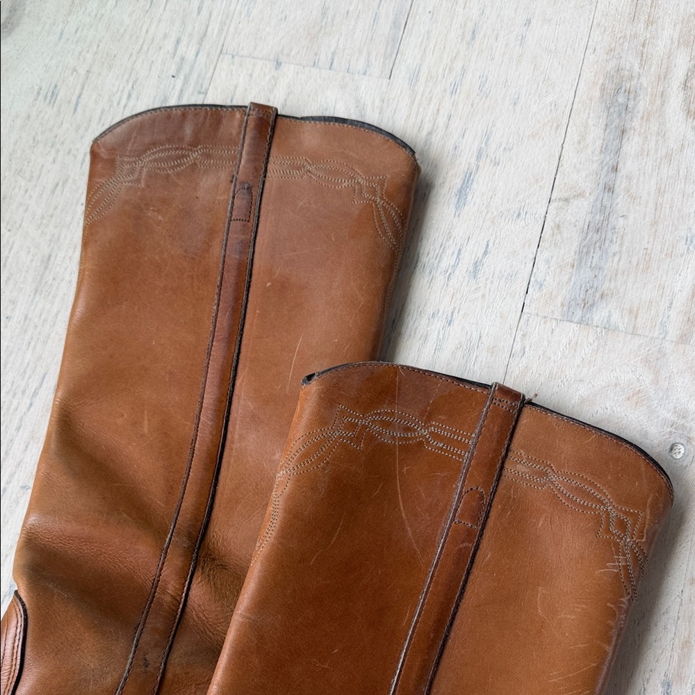 Frye Tan Leather Heeled Boots - Picture 5 of 11